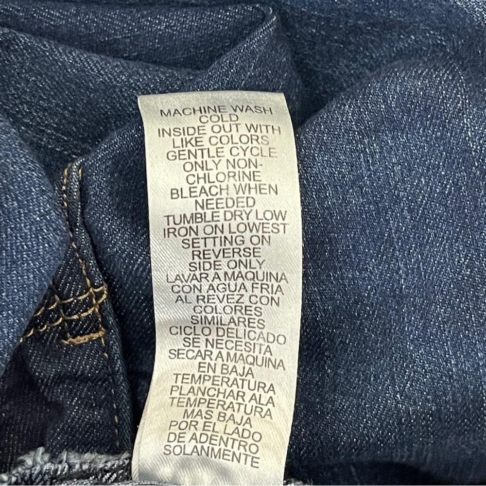 Democracy Indigo Wash "Ab"solution® Straight Leg Jean Mid Rise High Stretch 16 - Picture 9 of 9